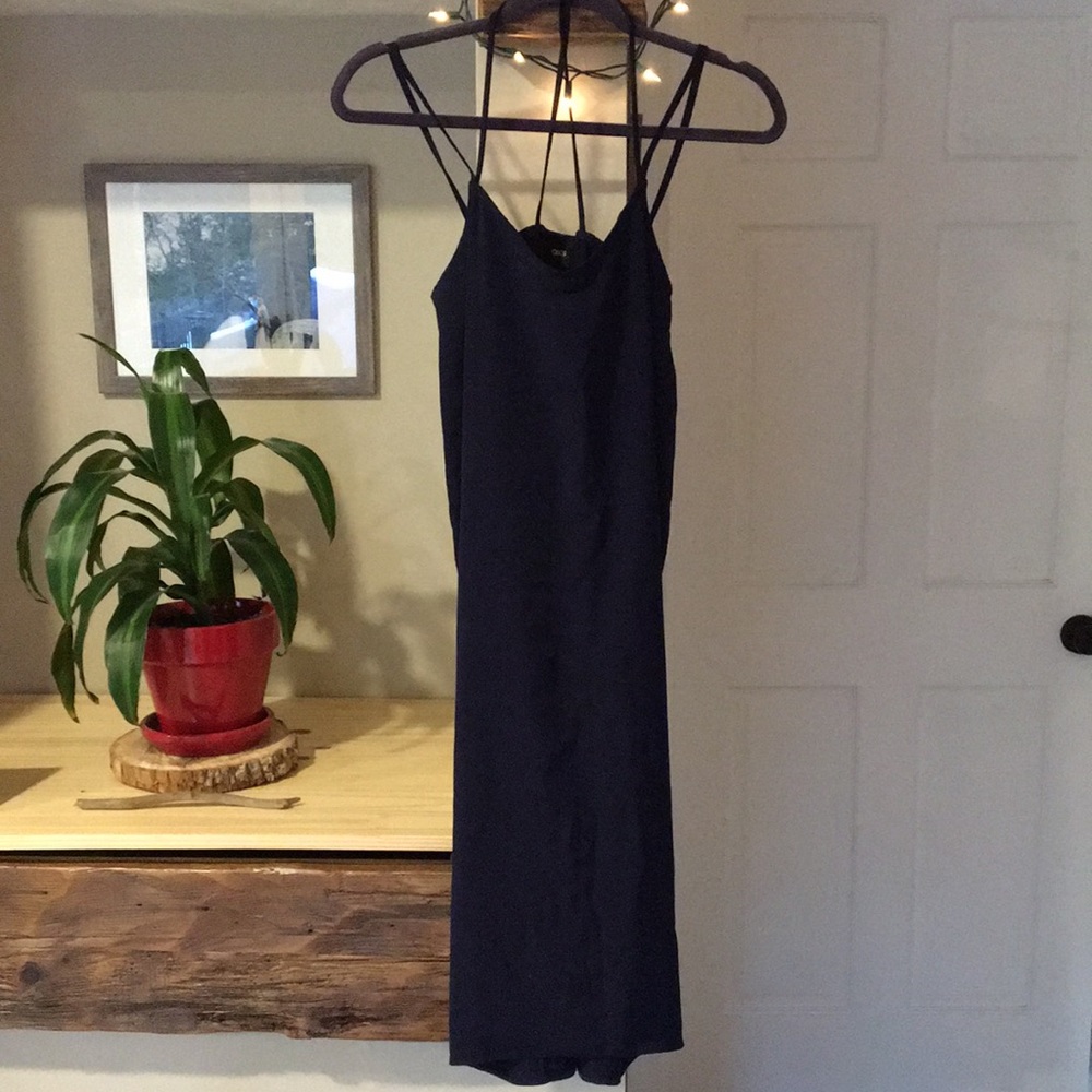 asos navy blue sheeth dress - size 10 fits smaller
